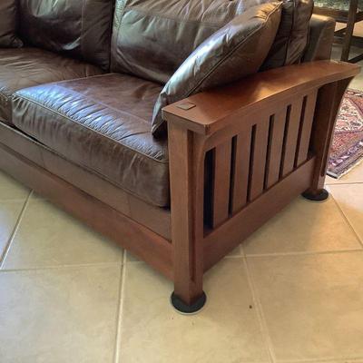 Stickley leather couch