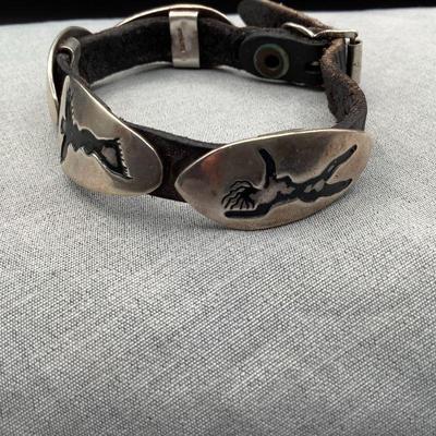 Sterling and leather