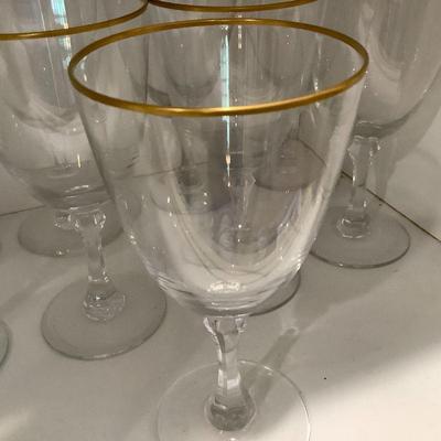 Lenox crystal barware with gold rim