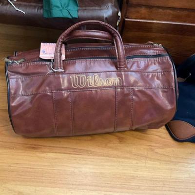 Vintage leather Wilson gym bag 