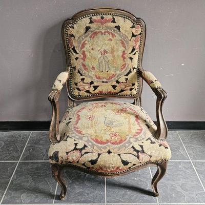 Lot 410 | Antique French Upholstered Arm Chair
