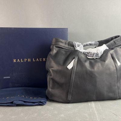 Lot 41 | New Ralph Lauren Black Hobo Bag
