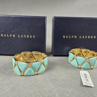 Lot 30 | 2 Ralph Lauren Turquoise Cuffs
