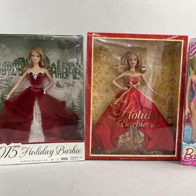Lot 116 | 2014 & 2015 Holiday Barbies & Water Play Barbie
