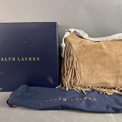 Lot 43 | New Ralph Lauren Suede Hobo Bag
