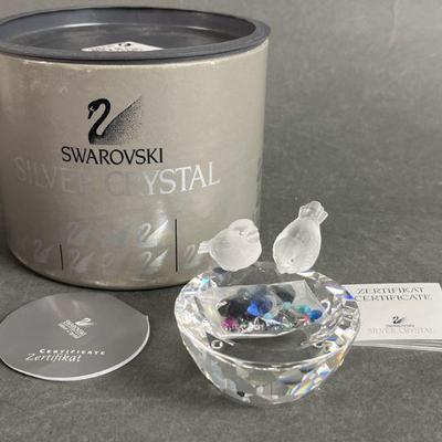 Lot 27 | Swarovski Silver Crystal Birds & Birdsbath
