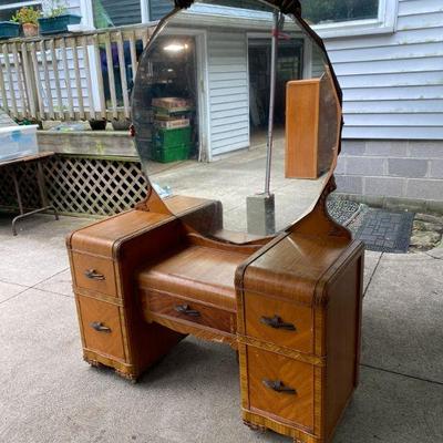 40's bedroom set dressing table with mirror