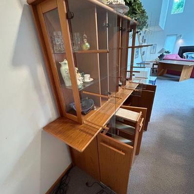 Vintage Skovby Lighted Danish Teak China Cabinet (74 x 16.5 x 27.5)
