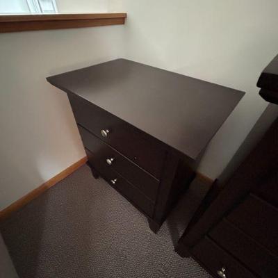 Dark 3 drawer nightstand (26 x 17 x 28.5)