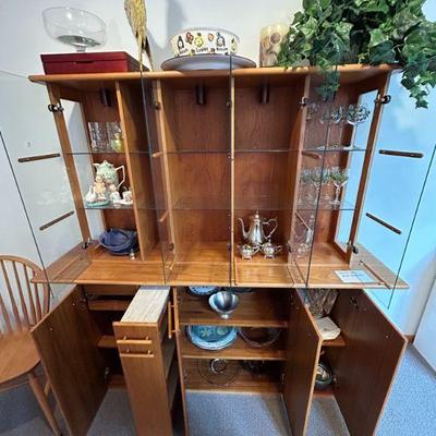 Vintage Skovby Lighted Danish Teak China Cabinet (74 x 16.5 x 27.5)