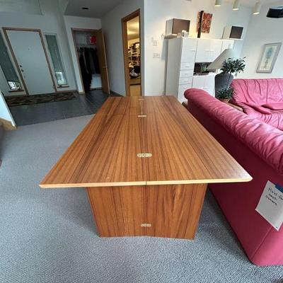 Mid Century Teak Convertible Foyer Entry Console Dining Table
