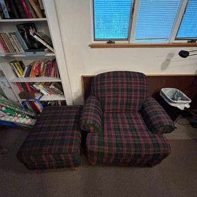Schweiger chair (41 x 40 x 33.5) & ottoman (29 x 22.5 x 17.5)