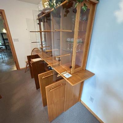 Vintage Skovby Lighted Danish Teak China Cabinet (74 x 16.5 x 27.5)