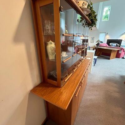 Vintage Skovby Lighted Danish Teak China Cabinet (74 x 16.5 x 27.5)
