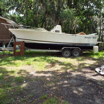 •	PROJECT FOR YOU AND YOUR CHILD A SHAMROCK 22’ STALKER KEEL DRIVE FISHING BOAT
•	A DEISEL ENGINE THAT WAS BOUGHT SEPARATELY AND IS IN...