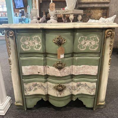 3 DRAWER GREEN DRESSER