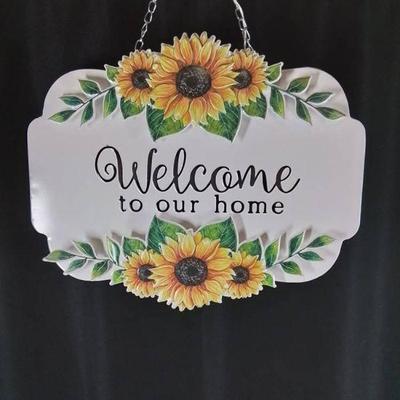 WELCOME SUNFLOWER SIGN