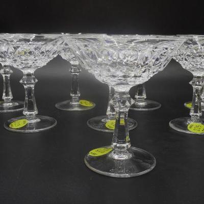 PEILL OF GERMANY PFALZGRAF CRYSTAL CHAMPAGNE COUPES - 8 PIECES