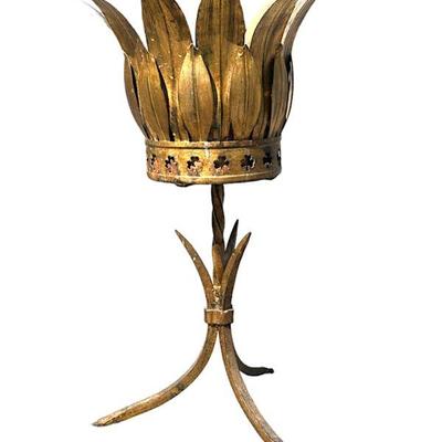 MID CENTURY SPAIN WROUGHT IRON JARDINIERE / PLANT STAND