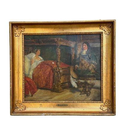 HANS NIKOLAI HANSEN (1853-1923) BEDROOM SCENE