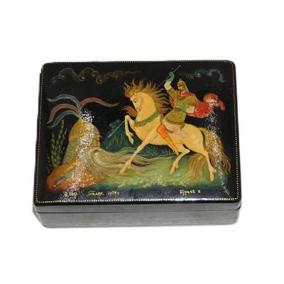 VINTAGE RUSSIAN PALEKH LACQUER BOX USSR FAIRYTALE