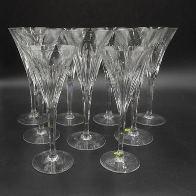 8 CESKA DANIELLE WATER GOBLETS & WINE GLASSES