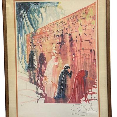 1968 THE WAILING WALL DALI HAND SIGNED ARTISTS PROOF
