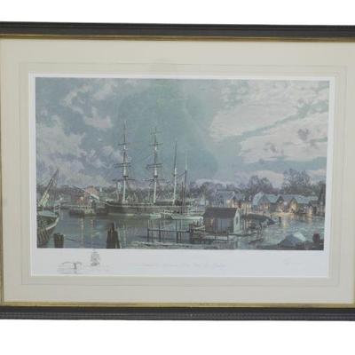 FRAMED MARITIME LTD ED JOHN STOBART MYSTIC SEAPORT