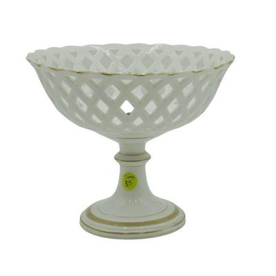 PARIS PORCELAIN ANNEAU D'OR RETICULATED CORBEILLE