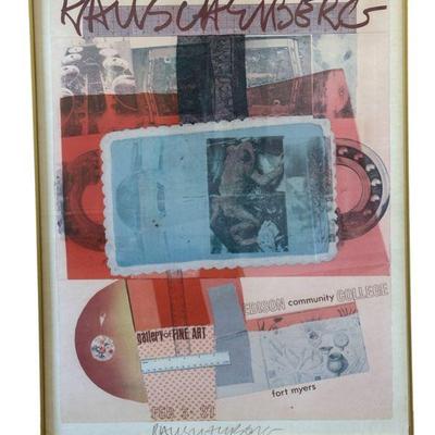 ROBERT RAUSCHENBERG (1925-2008) SIGNED 1980 EDISON EXHIBITION POSTER