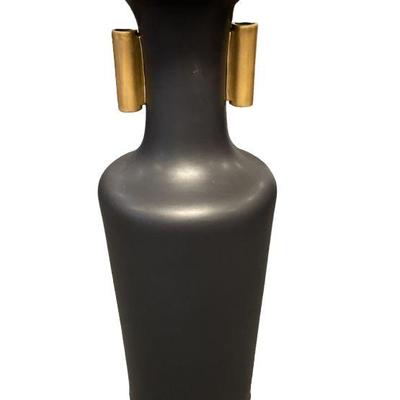 HANDLEY DRIVE BLACK MATTE TALL 2 FT VASE PORTUGAL