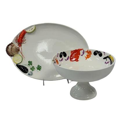 2 pc ITALIAN POTTERY SEA THEME
