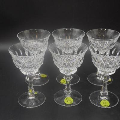 6 PEILL OF GERMANY PFALZGRAF RED WINE CRYSTAL GLASSES