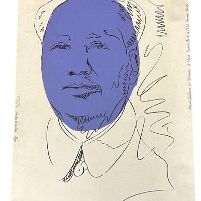 ANDY WARHOL 1974 WALLPAPER MAO SCREENPRINT