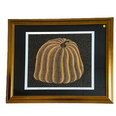 YAYOI KUSAMA ORANGE PUMPKIN 1984 SIGNED PRINTERS PROOF