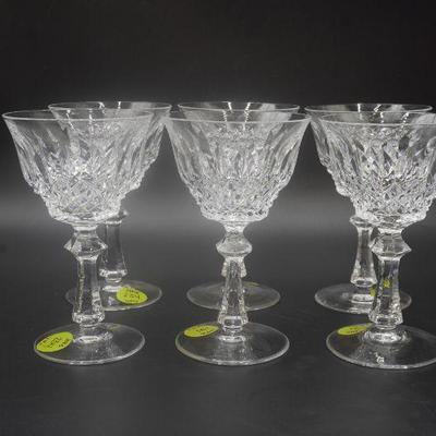 6 PEILL OF GERMANY PFALZGRAF RED WINE CRYSTAL GLASSES