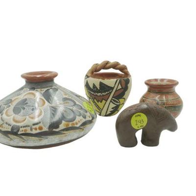 4 VINTAGE SOUTHWEST NATIVE POTTERY PIECES