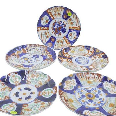 5 ANTIQUE JAPANESE IMARI PLATES