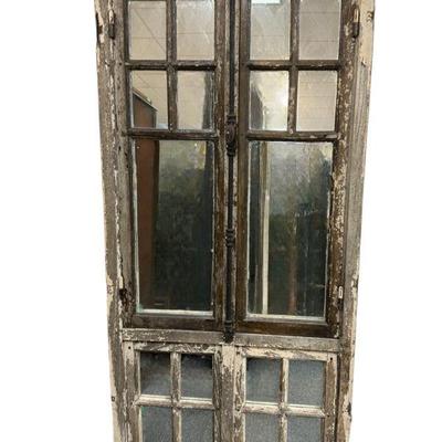 ANTIQUE MIRRORED FRENCH DOOR