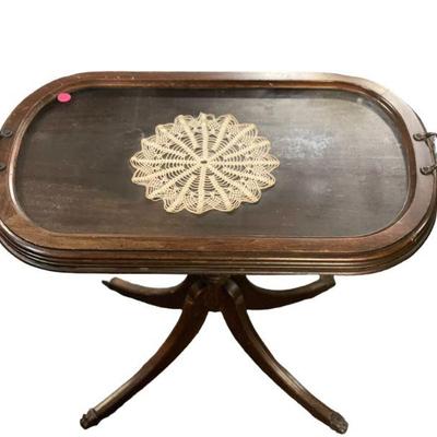 DUNCAN PHYFE MAHOGANY TRAY TOP TABLE