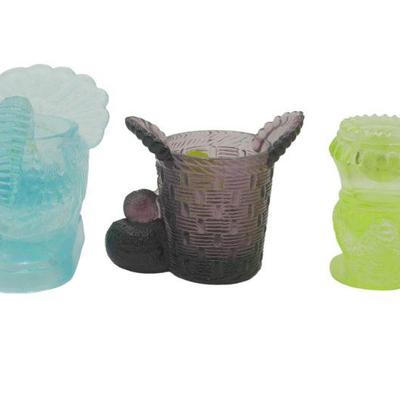 3 VINTAGE TOOTHPICK HOLDERS TURKEY, CHICK, BIRD