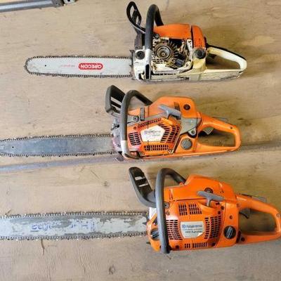 #3030 • (1) Stihl & (2) Husqvarna Chainsaws
