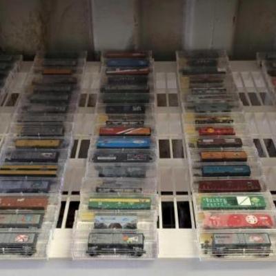 #8216 • (78) Micro Trains N - Scale Model Train Cars
