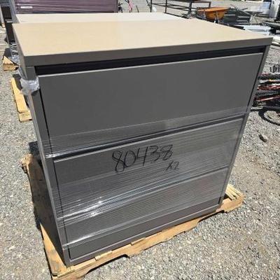 #80438 • (2) 3 Drawer Lateral Filing Cabinets
