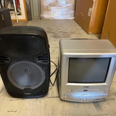 #4094 • Polaroid Speaker & RCA 9” TV/VCR
