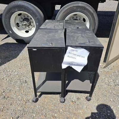 #80402 • (4) Safco Rolling Filing Cabinets
