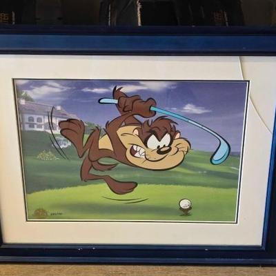 #4066 • Tasmanian Devil Cartoon Framed Picture
