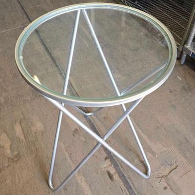 #3106 • Glass Top End Table
