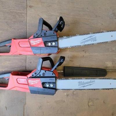 #3010 • (2) Milwaukee Fuel Chainsaws

