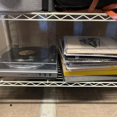 #4202 • Audio-Technica Record Player & Records
